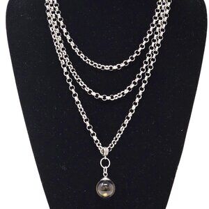 😍Hot Seller! Stainless Steel Multi Layer Inspirato Smoke Quartz Necklace